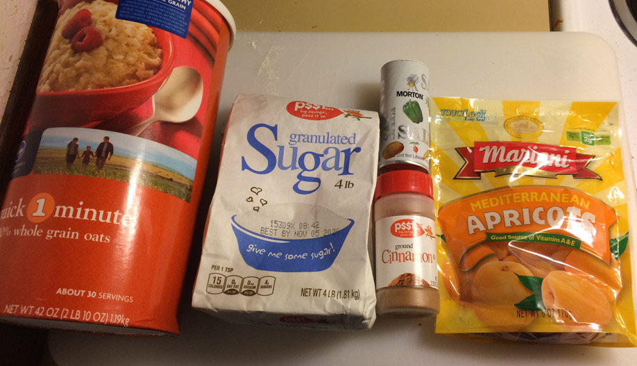 Apricot Oatmeal Ingredients