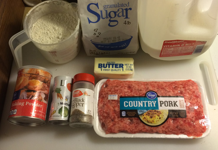 Biscuits and Gravy Ingredients