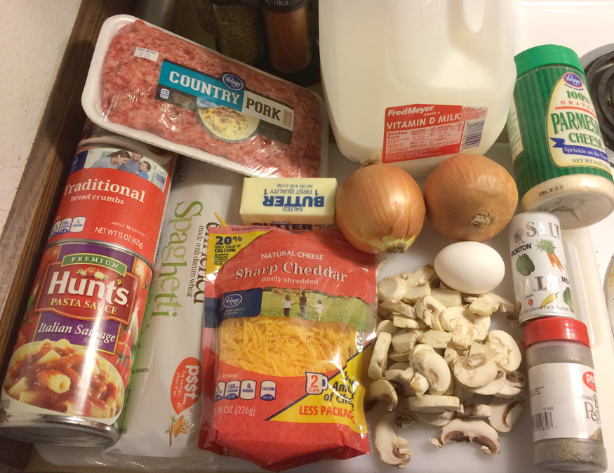 Spaghetti and Meatballs Ingredients