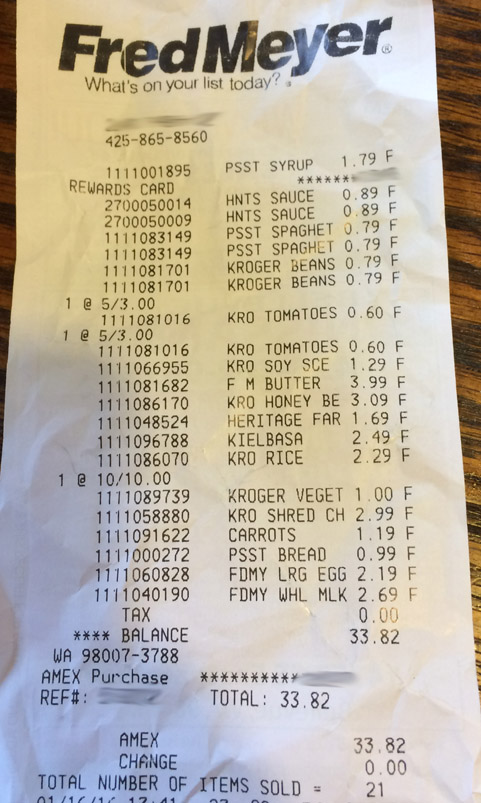 Week 4 Receipt