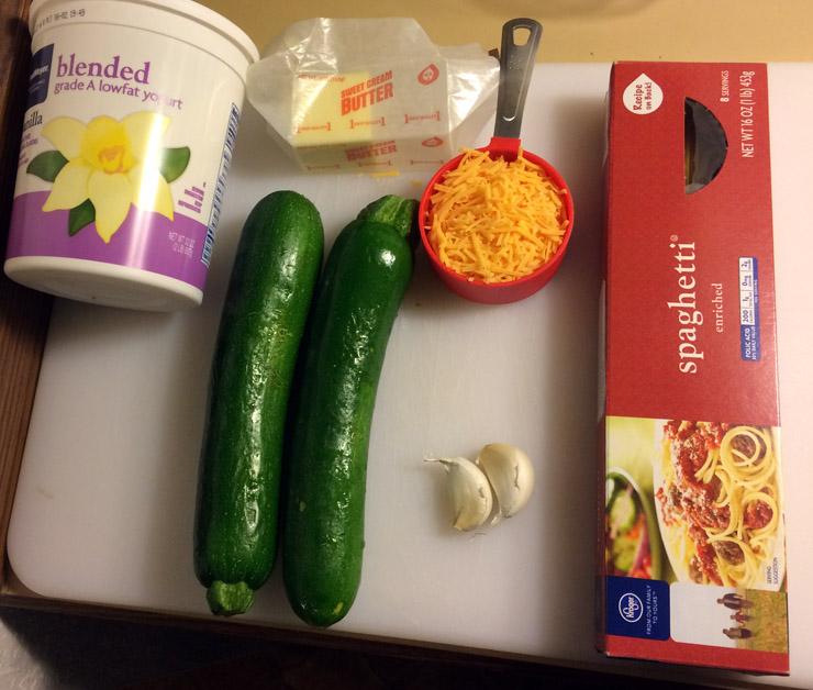 Zucchini Pasta Ingredients