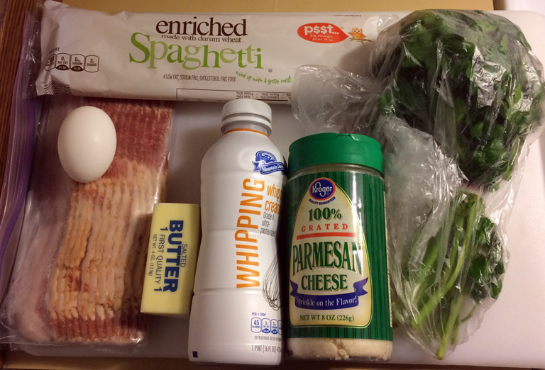 spaghetti carbonara ingredients