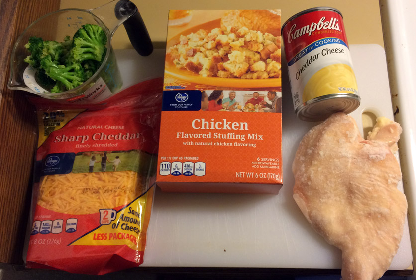 Brocoli Cheese Chicken Ingredents