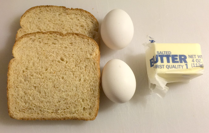 Eggs in a Hole ingredients