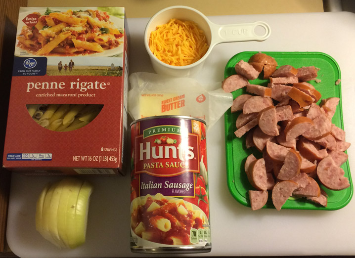 Sausage Pasta INgredients